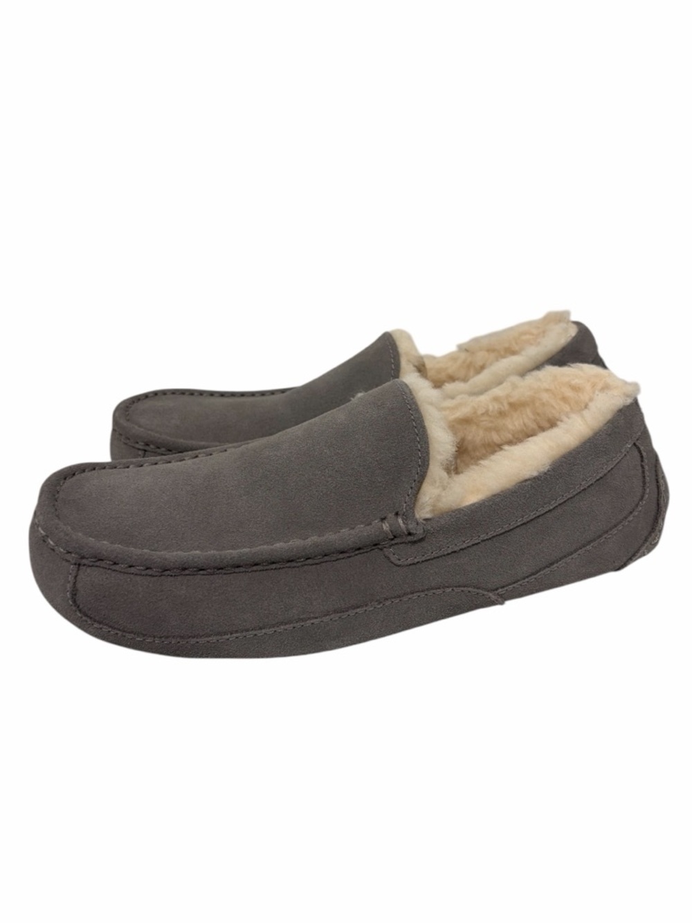 UGG Men’s Gray Ascot Suede Slippers - BRAND NEW - Size 10 - Picture 2 of 12